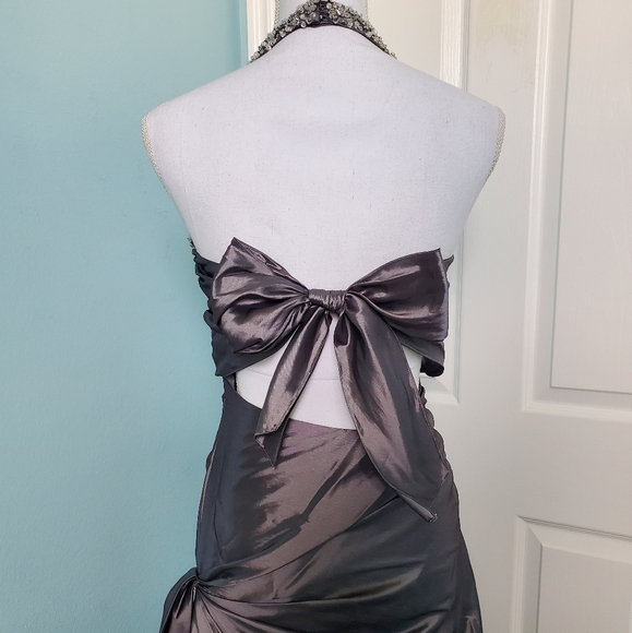 NWT Designer Grey Gown - Picture 6 of 9